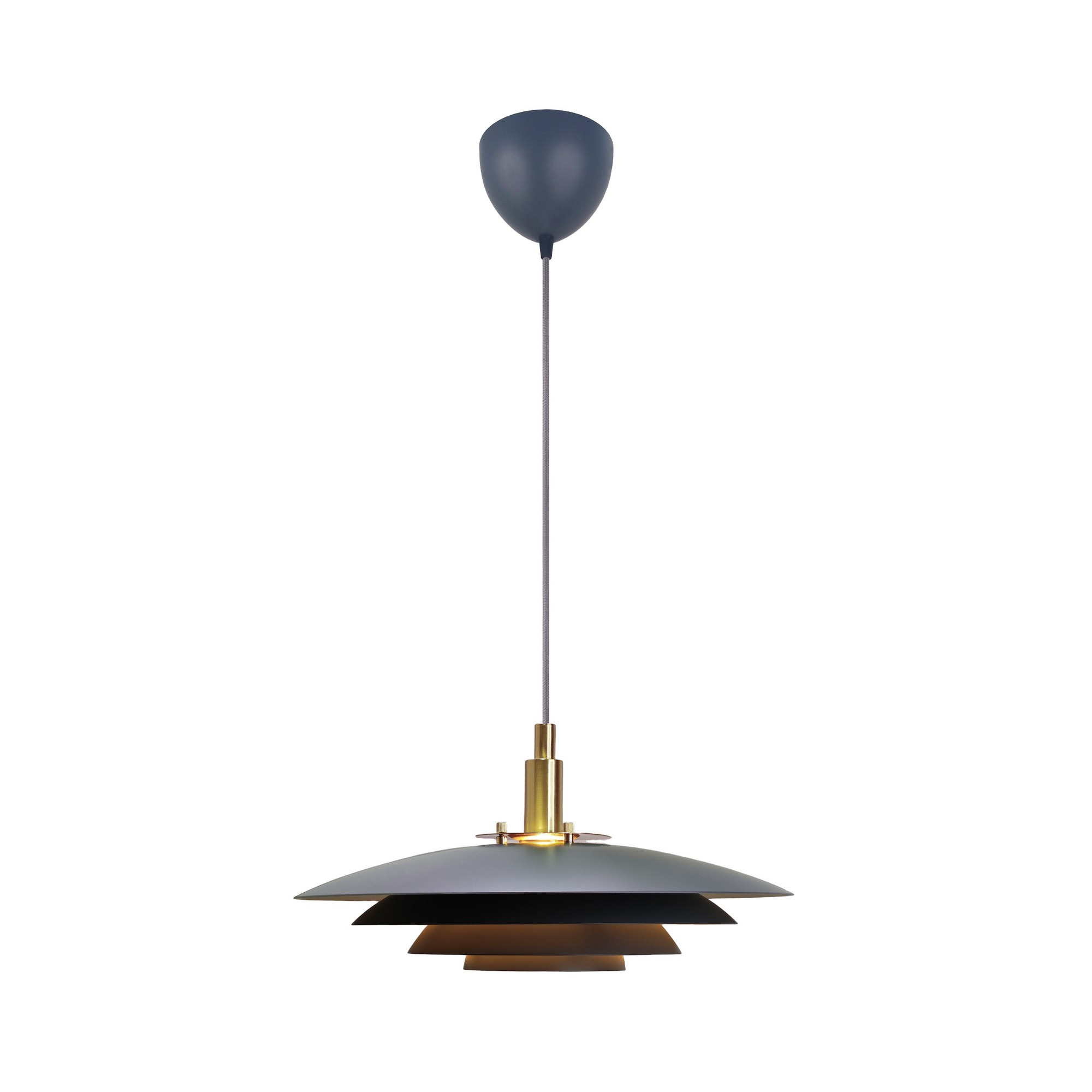 Suspension Bretagne base en métal avec abat-jour multicouches au design contemporain par Nordlux