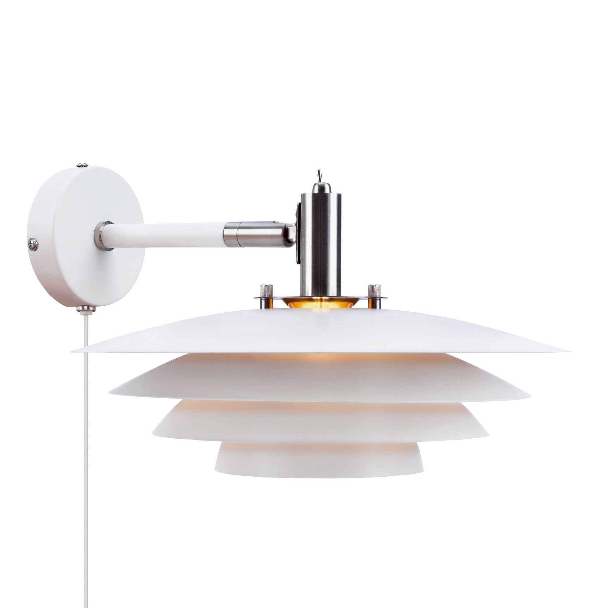 Applique murale Bretagne base en métal avec abat-jour multicouches au design contemporain par Nordlux
