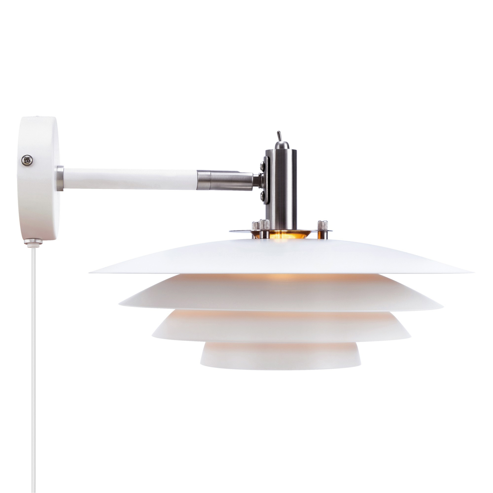 Applique murale Bretagne base en métal avec abat-jour multicouches au design contemporain par Nordlux