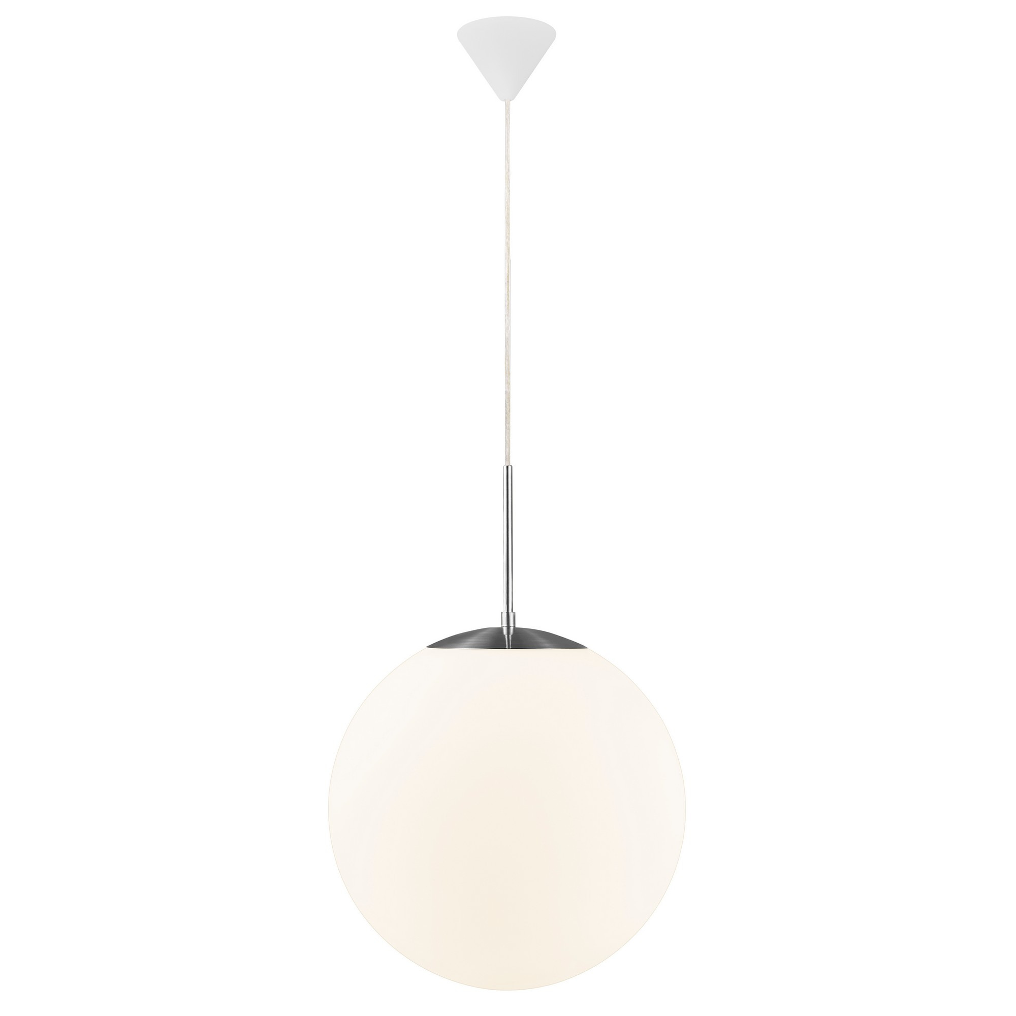 Suspension Cafe cadre en métal avec abat-jour en verre opale blanc au design contemporain par Nordlux Suspension Cafe cadre en métal avec abat-jour en verre opale blanc au design contemporain par Nordlux