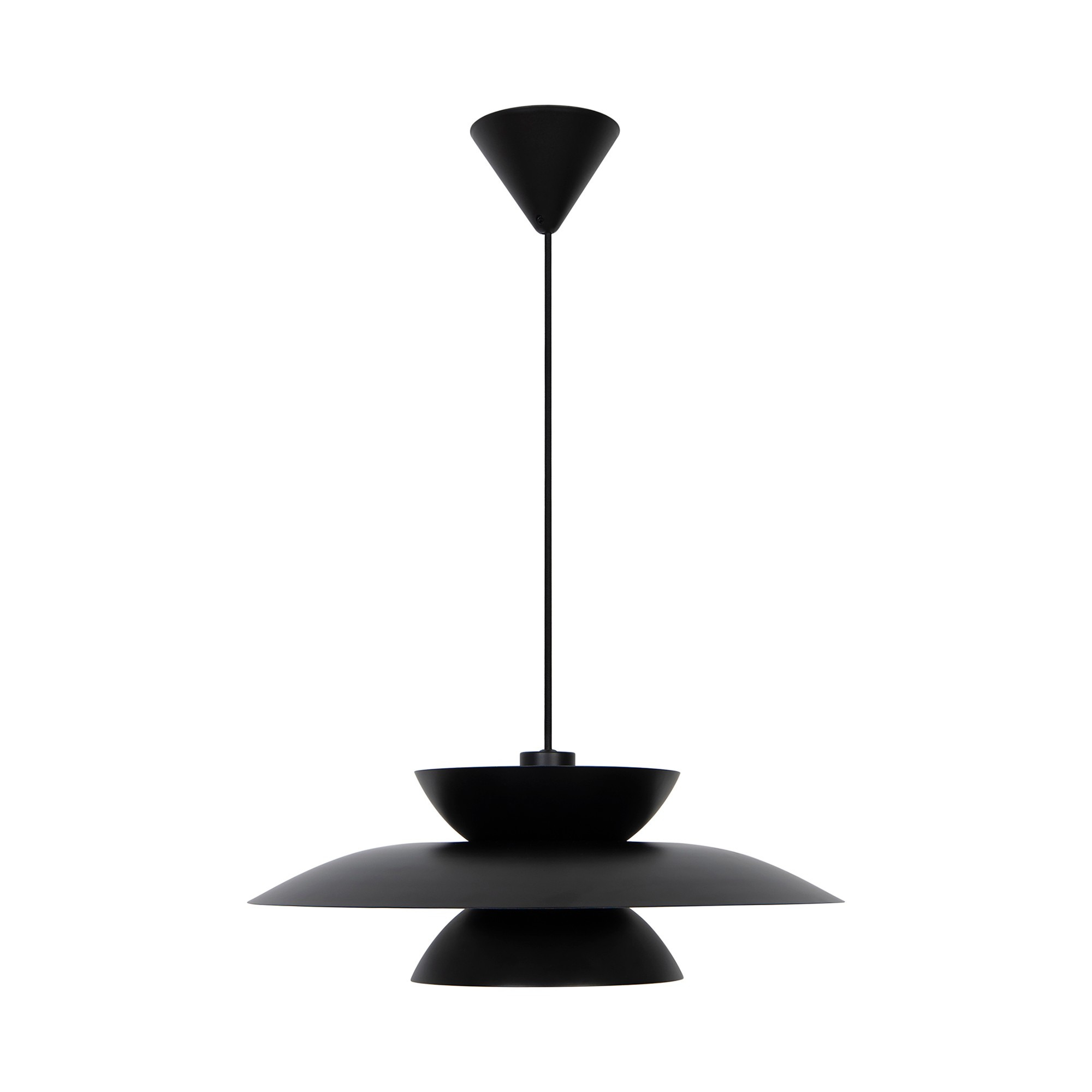 Suspension Carmen base en métal avec abat-jour multicouches au design contemporain par Nordlux