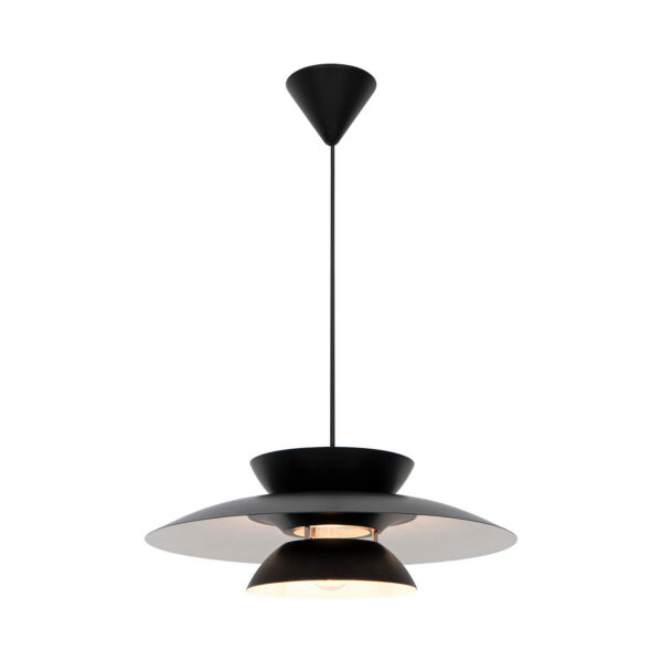Suspension Carmen base en métal avec abat-jour multicouches au design contemporain par Nordlux