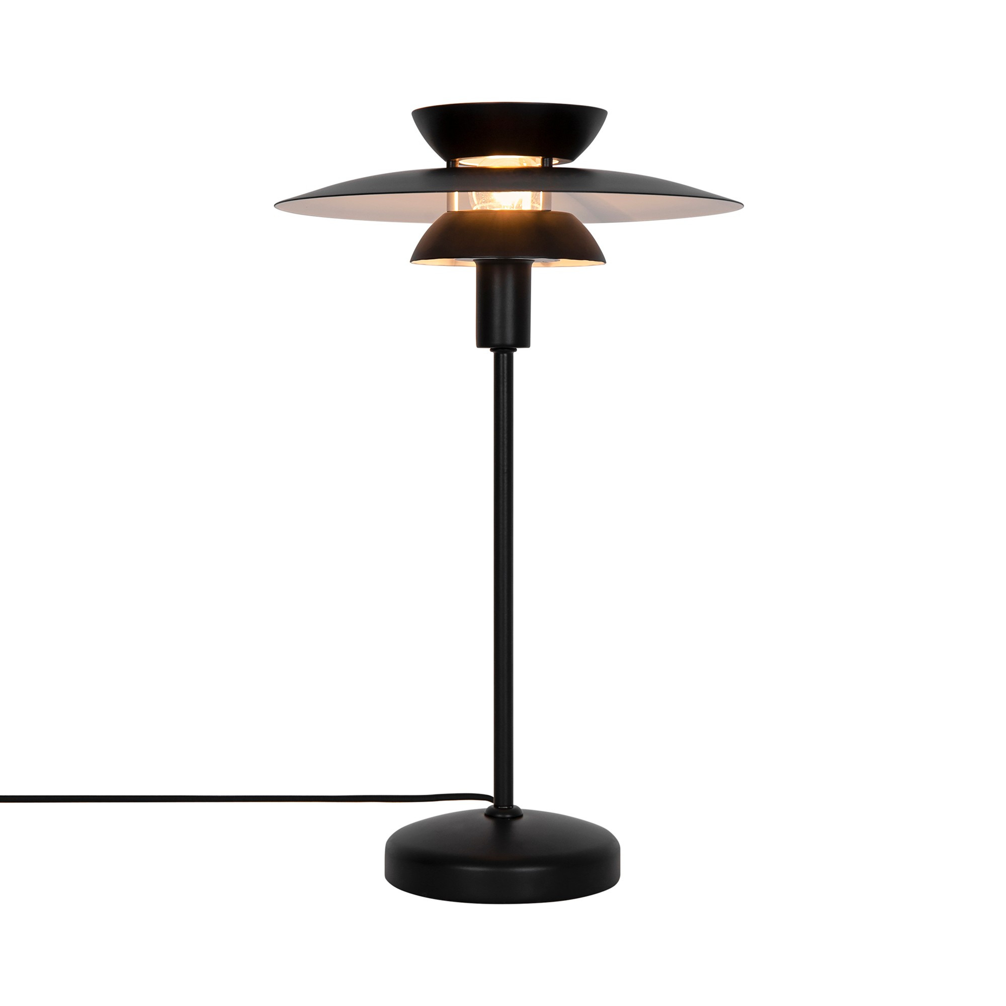 Lampe à poser Carmen base en métal avec abat-jour multicouches au design contemporain par Nordlux