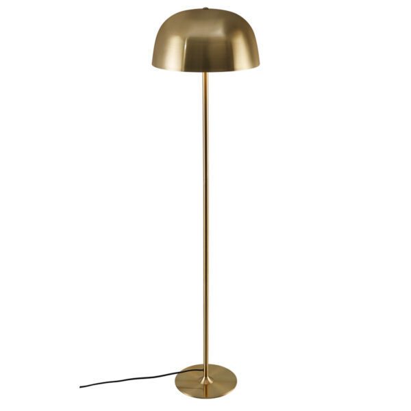 Lampadaire Cera cadre en laiton avec abat-jour arrondie au design contemporainl par Nordlux