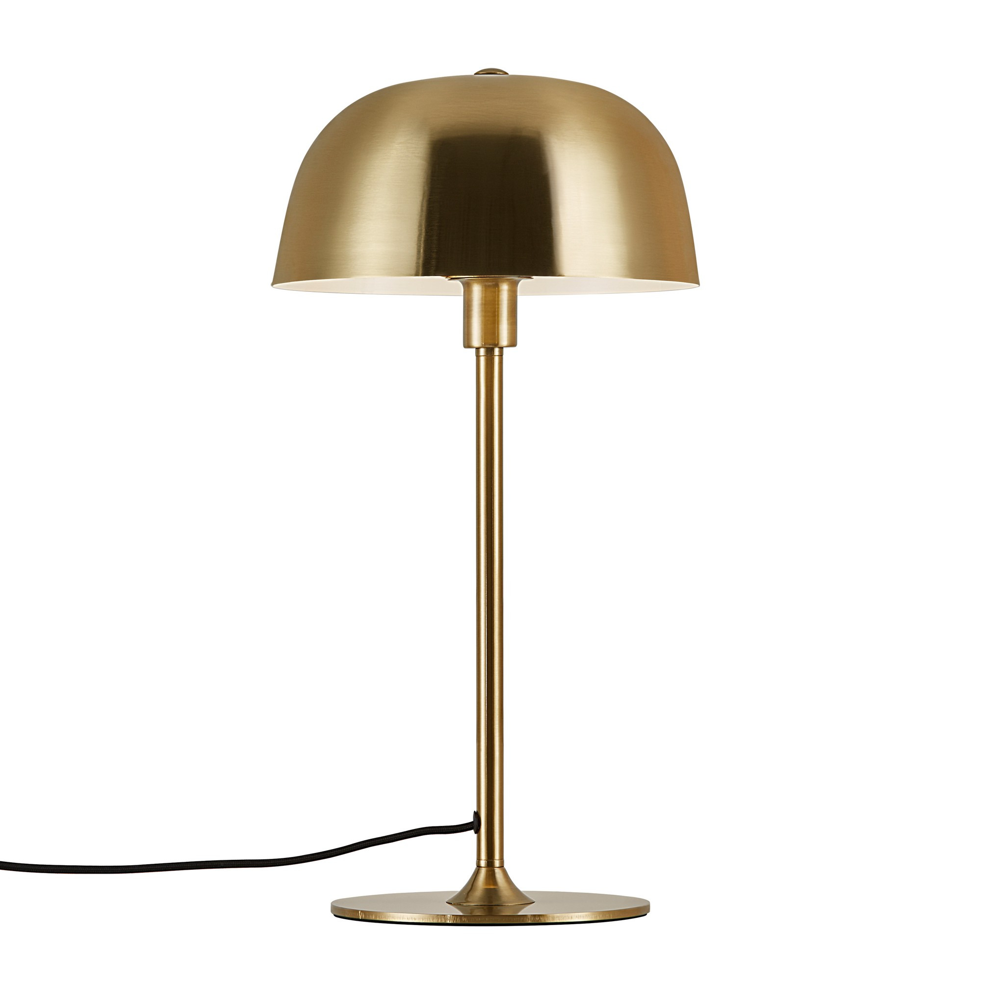 Lampe à poser Cera cadre en laiton avec abat-jour arrondie au design contemporainl par Nordlux