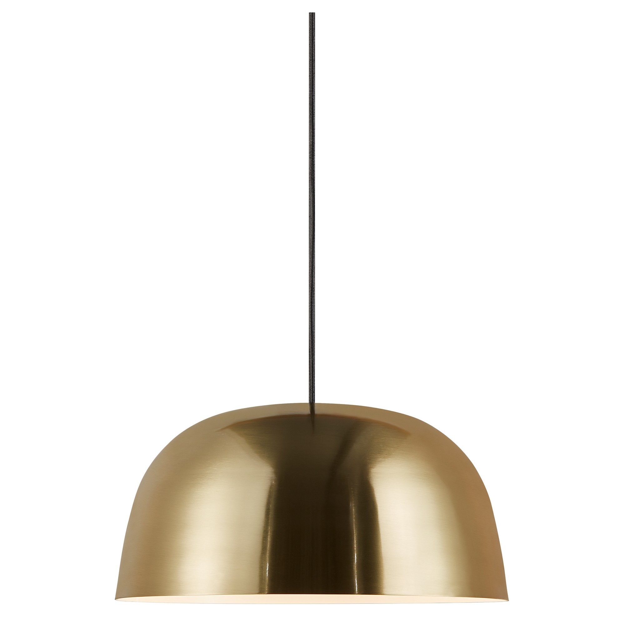 Suspension Cera cadre en laiton avec abat-jour arrondie au design contemporainl par Nordlux