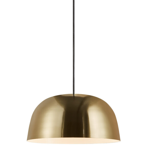 Suspension Cera cadre en laiton avec abat-jour arrondie au design contemporainl par Nordlux