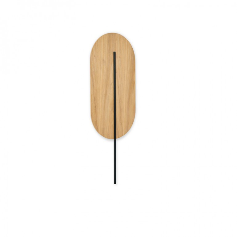 Applique murale Rokke base en bois en forme de plume avec deux diffuseurs au design contemporain par Ummo Lighting Applique murale Rokke base en bois en forme de plume avec deux diffuseurs au design contemporain par Ummo Lighting