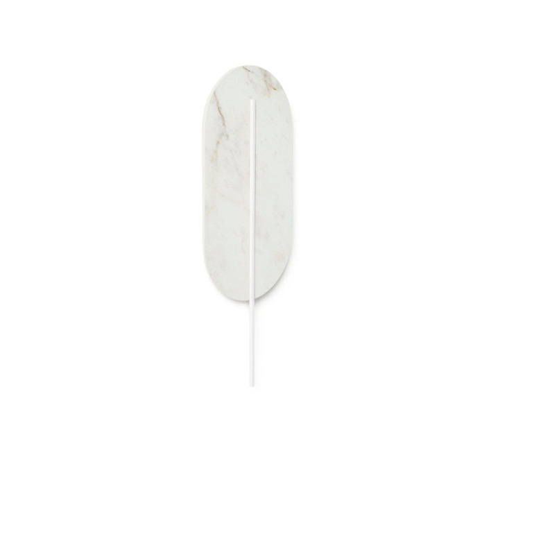 Applique murale Rokke base en marbre en forme de plume avec deux diffuseurs au design contemporain par Ummo Lighting Applique murale Rokke base en marbre en forme de plume avec deux diffuseurs au design contemporain par Ummo Lighting