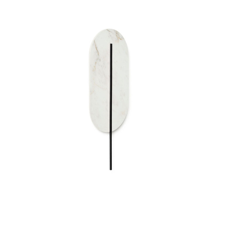 Applique murale Rokke base en marbre en forme de plume avec deux diffuseurs au design contemporain par Ummo Lighting Applique murale Rokke base en marbre en forme de plume avec deux diffuseurs au design contemporain par Ummo Lighting