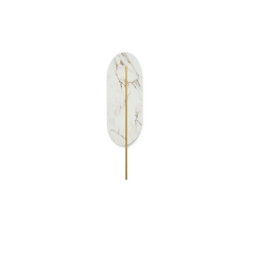 Applique murale Rokke base en marbre en forme de plume avec deux diffuseurs au design contemporain par Ummo Lighting Applique murale Rokke base en marbre en forme de plume avec deux diffuseurs au design contemporain par Ummo Lighting