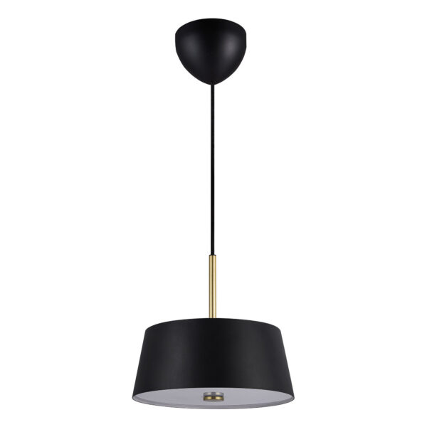 Suspension Clasi cadre en métal et détail en laiton avec diffuseur haut et bas au design contemporain par Nordlux