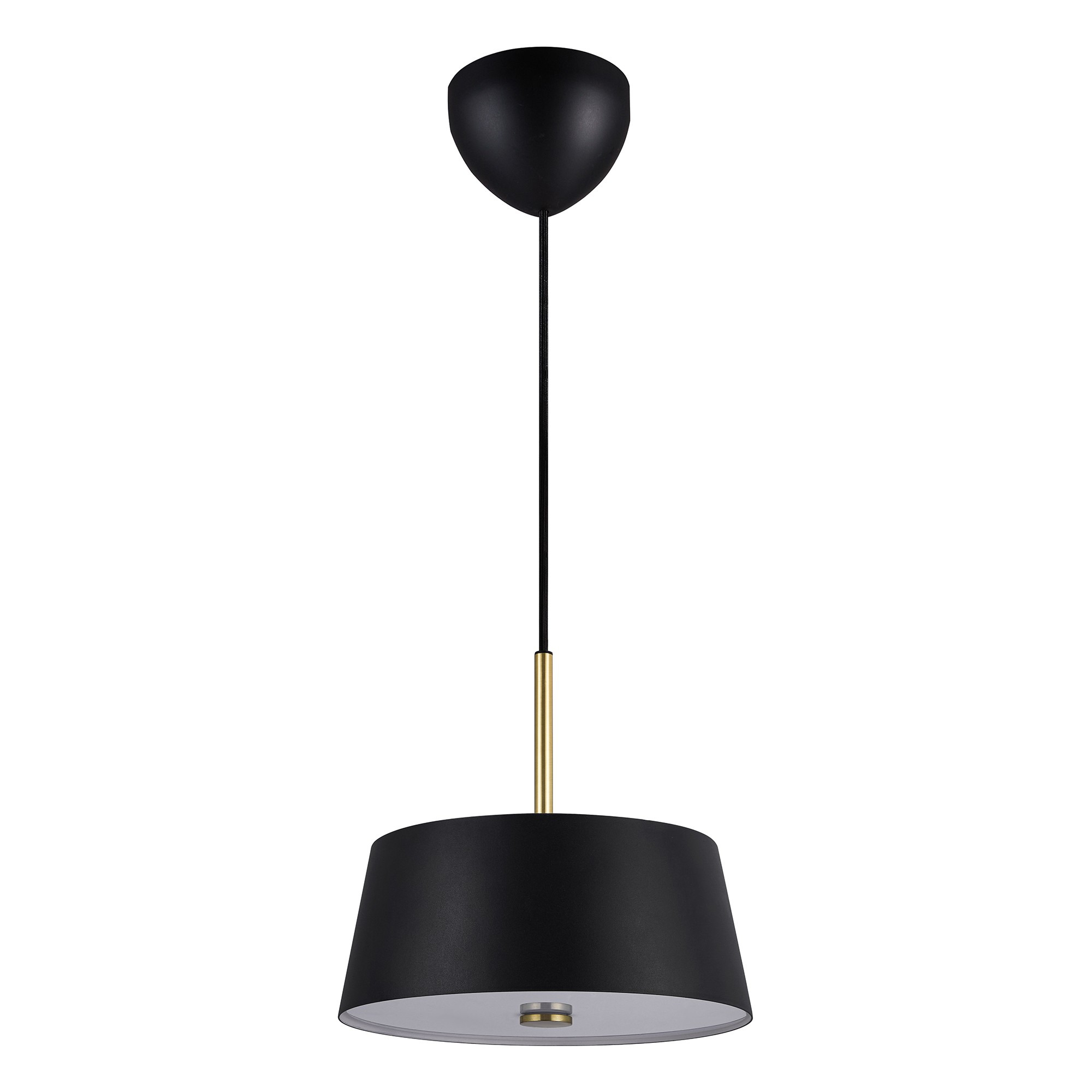 Suspension Clasi cadre en métal et détail en laiton avec diffuseur haut et bas au design contemporain par Nordlux
