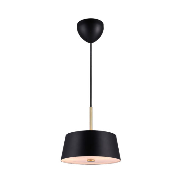 Suspension Clasi cadre en métal et détail en laiton avec diffuseur haut et bas au design contemporain par Nordlux