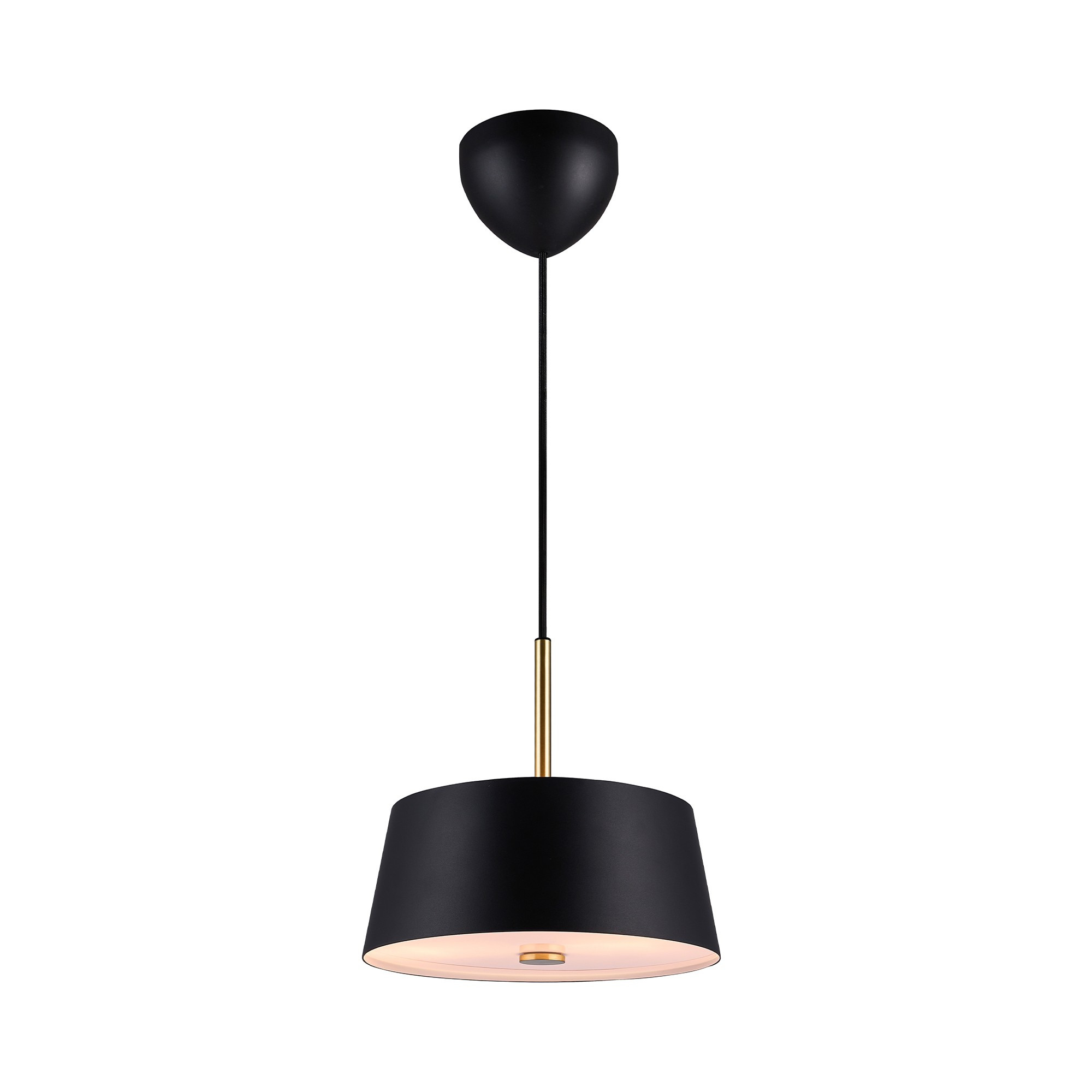 Suspension Clasi cadre en métal et détail en laiton avec diffuseur haut et bas au design contemporain par Nordlux