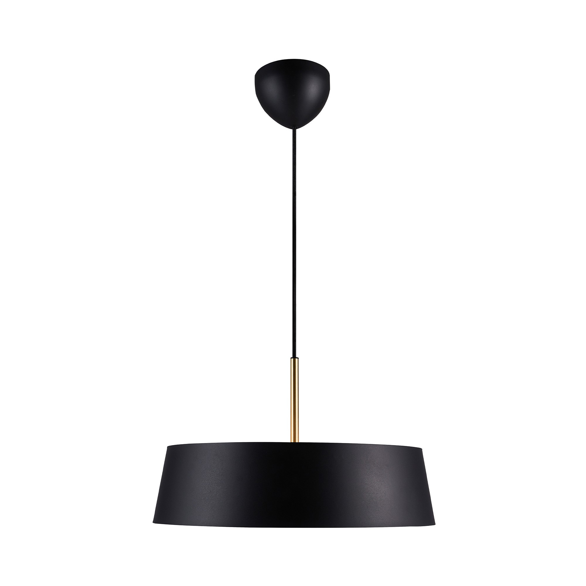 Suspension Clasi cadre en métal et détail en laiton avec diffuseur haut et bas au design contemporain par Nordlux Suspension Clasi cadre en métal et détail en laiton avec diffuseur haut et bas au design contemporain par Nordlux