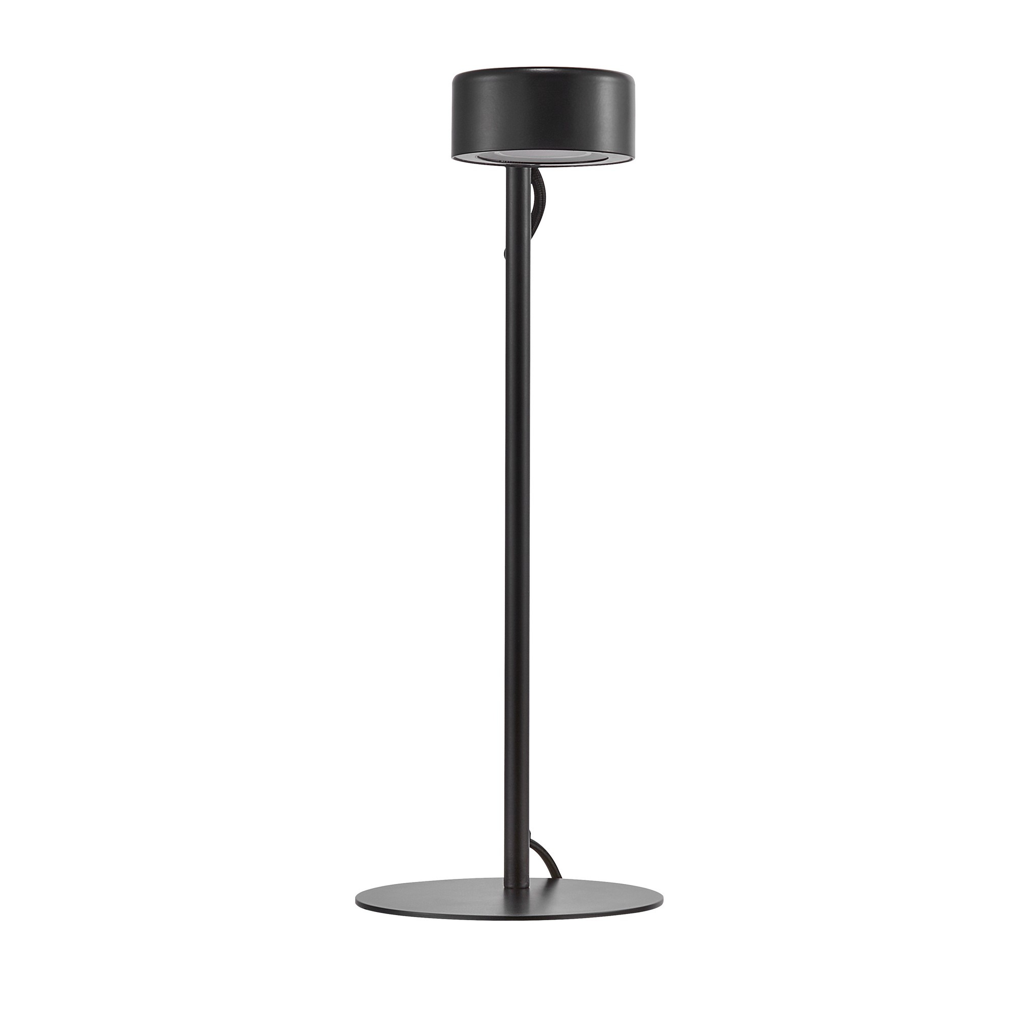 Lampe à poser Clyde base en métal noir avec abat-jour en rotule réglable au design scandinave par Nordlux