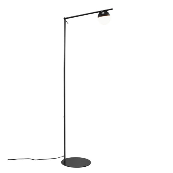 Lampadaire Contina base en métal avec diffuseur en verre opale au design contemporain par Nordlux