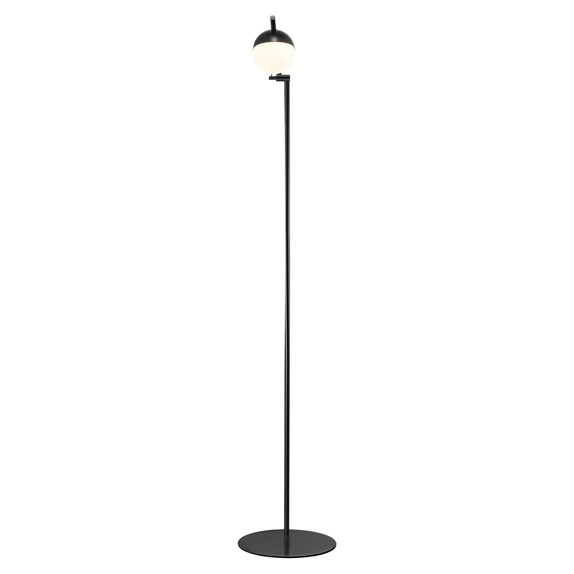 Lampadaire Contina base en métal avec diffuseur en verre opale au design contemporain par Nordlux