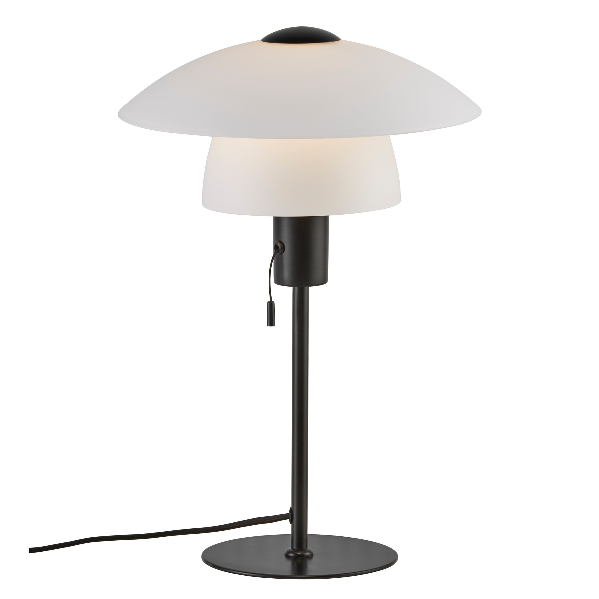 Lampe à poser Verona cadre en métal avec abat-jour en verre opale au design contemporain par Nordlux Lampe à poser Verona cadre en métal avec abat-jour en verre opale au design contemporain par Nordlux