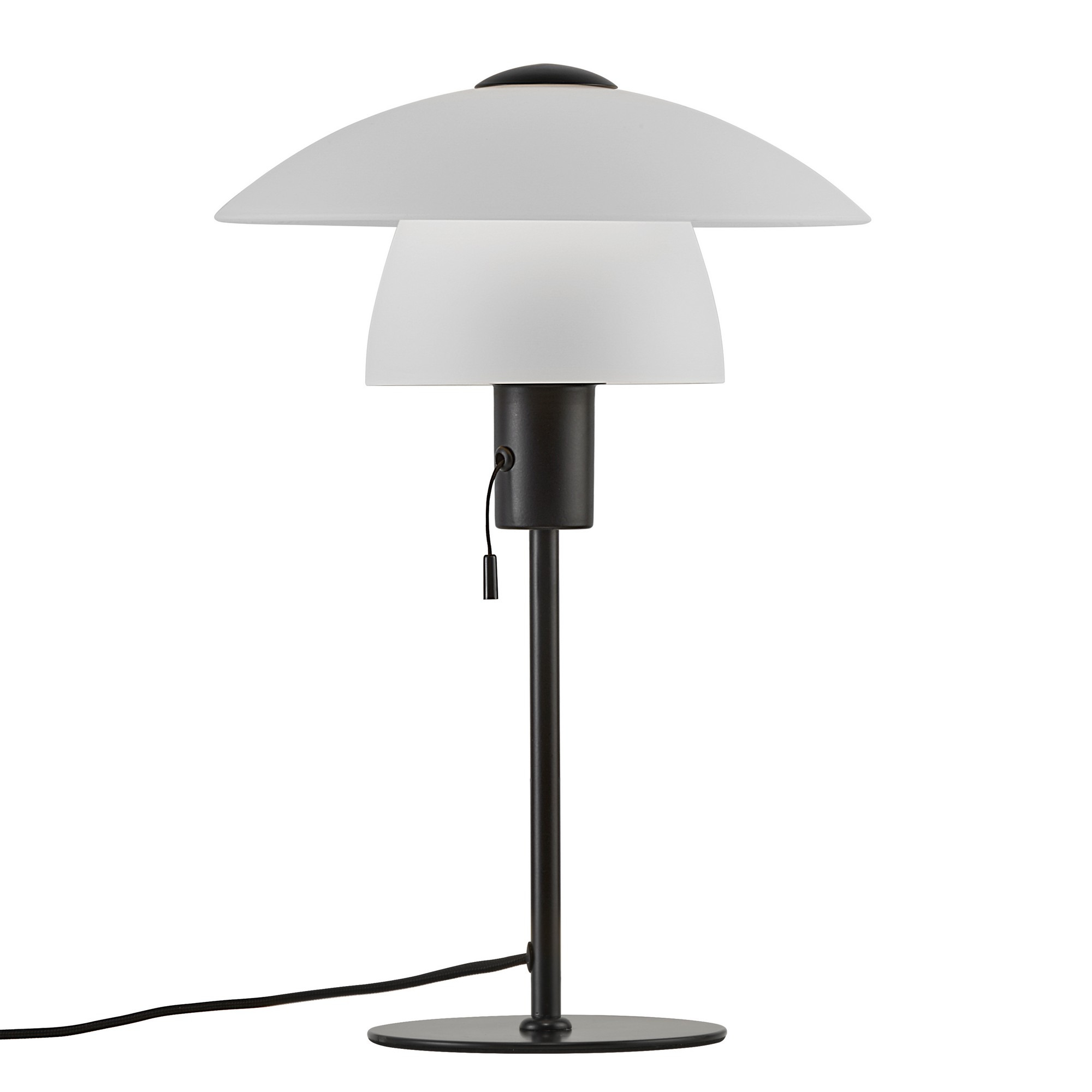Lampe à poser Verona cadre en métal avec abat-jour en verre opale au design contemporain par Nordlux Lampe à poser Verona cadre en métal avec abat-jour en verre opale au design contemporain par Nordlux