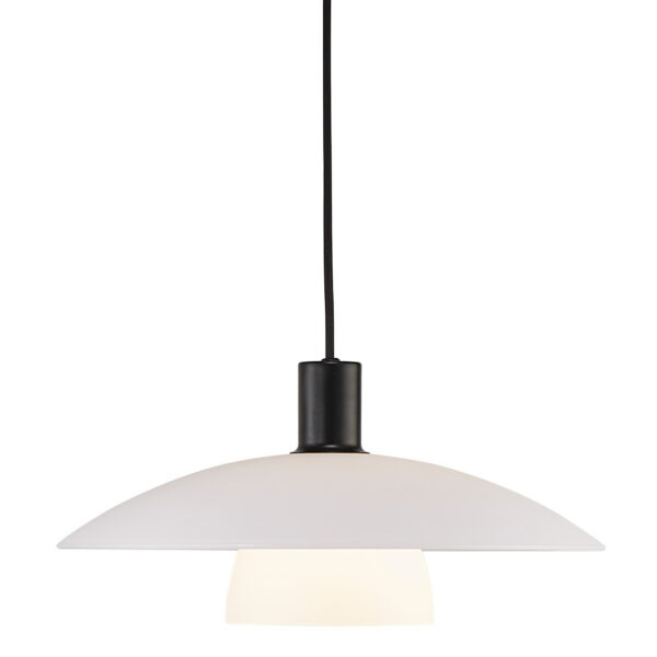 Suspension Verona cadre en métal avec abat-jour en verre opale au design contemporain par Nordlux