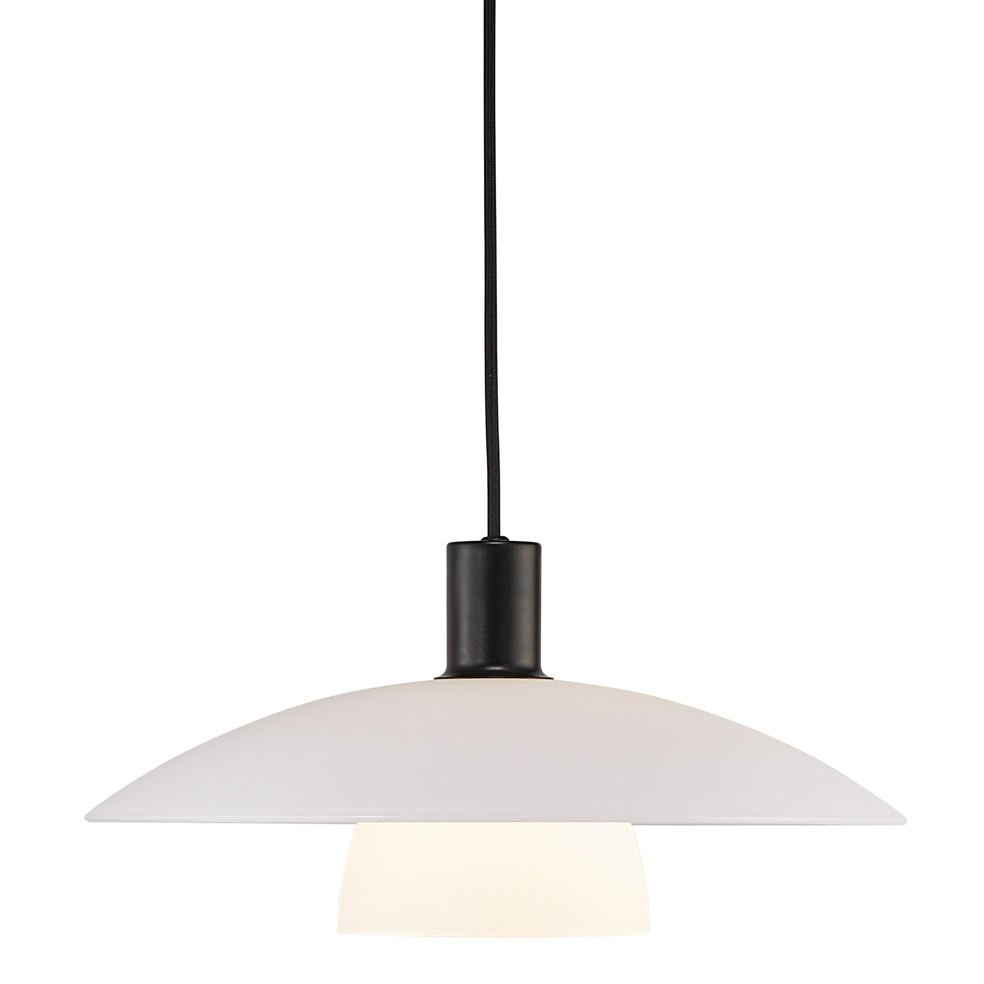 Suspension Verona cadre en métal avec abat-jour en verre opale au design contemporain par Nordlux