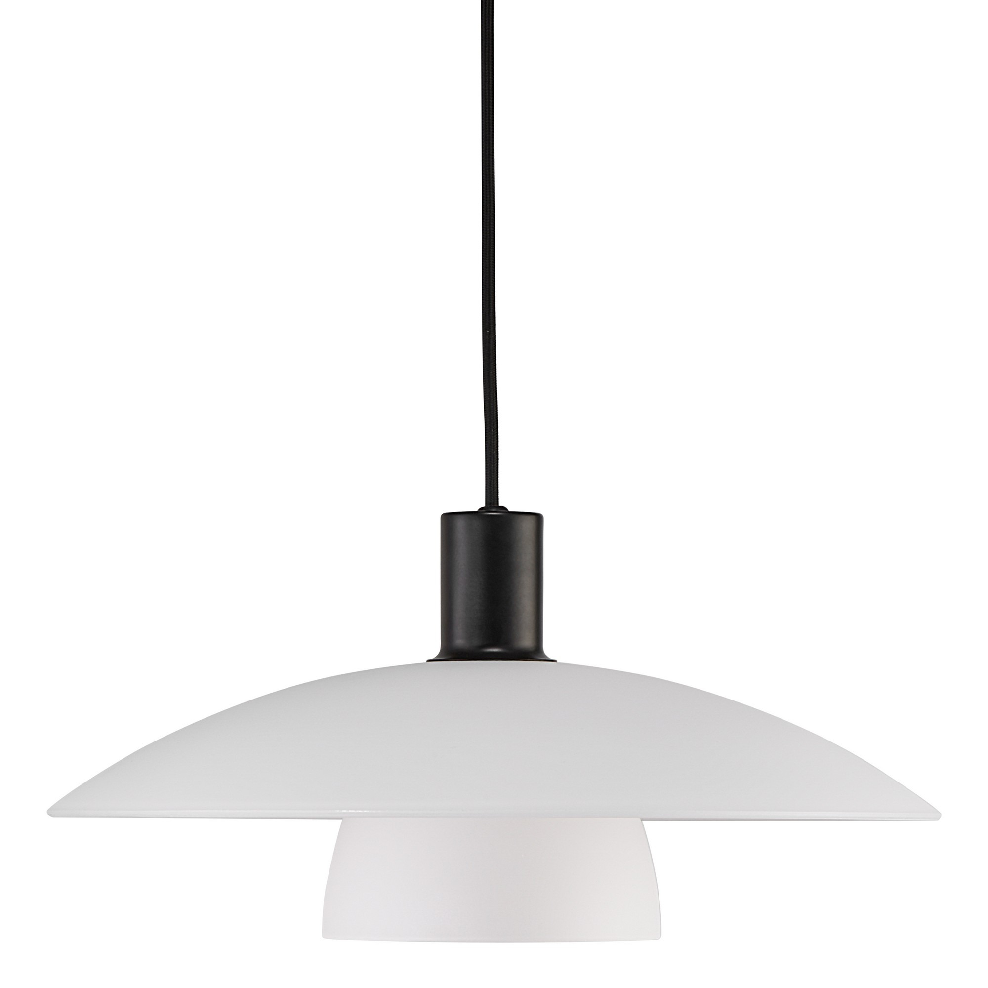 Suspension Verona cadre en métal avec abat-jour en verre opale au design contemporain par Nordlux