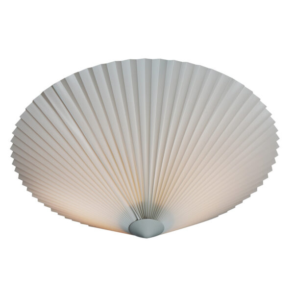 Plafonnier/Applique Trio base en métal avec abat-jour plissé décoratif au design contemporain par Nordlux