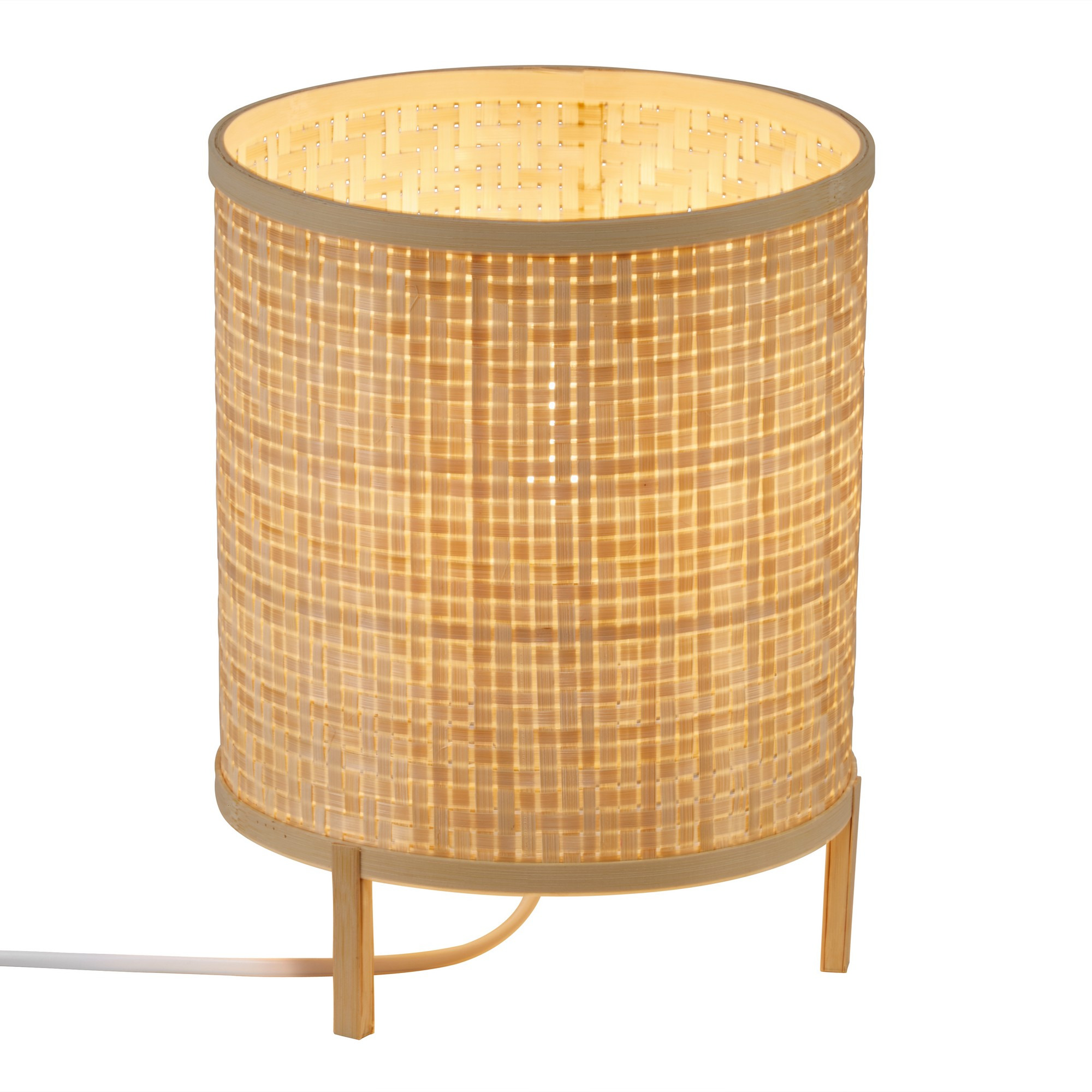 Lampe à poser Trinidad cadre en Bambou tressé fait à la main au design contemporain par Nordlux