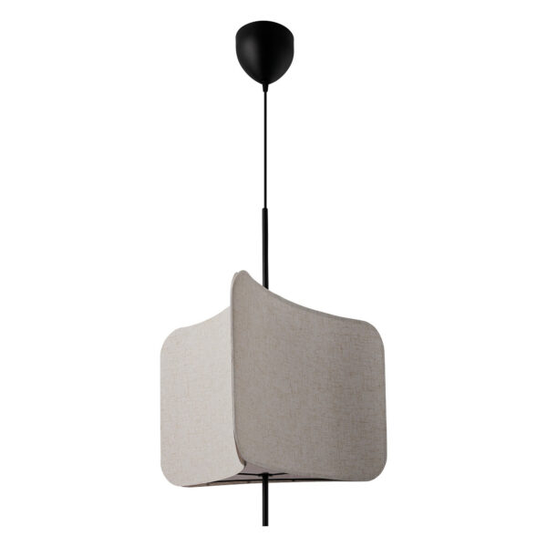 Suspension Tinto cadre en métal avec abat-jour triangulaire en tissu au design contemporain par Nordlux