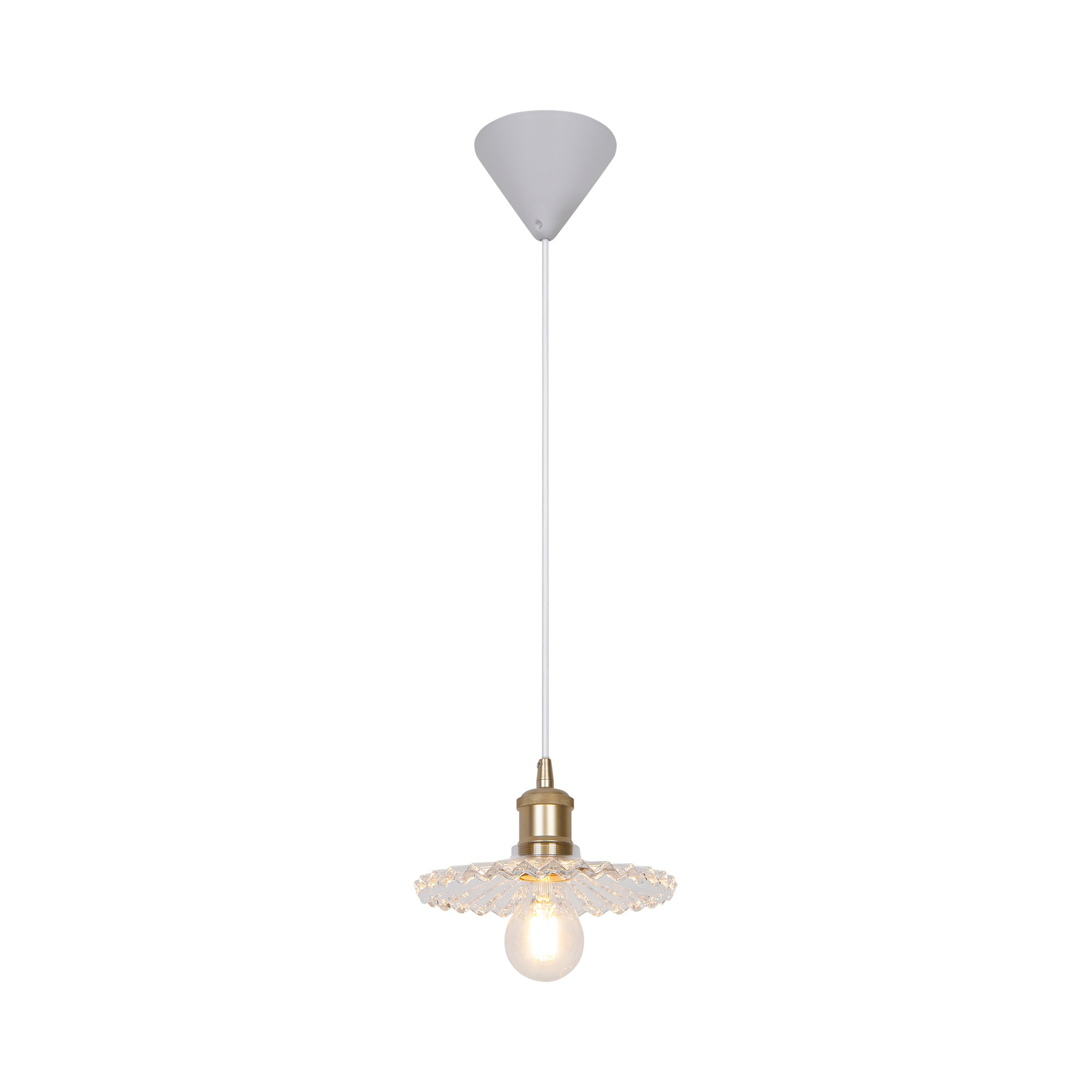 Suspension Torina cadre en métal avec abat-jour en verre au style vintage et au design contemporain par Nordlux
