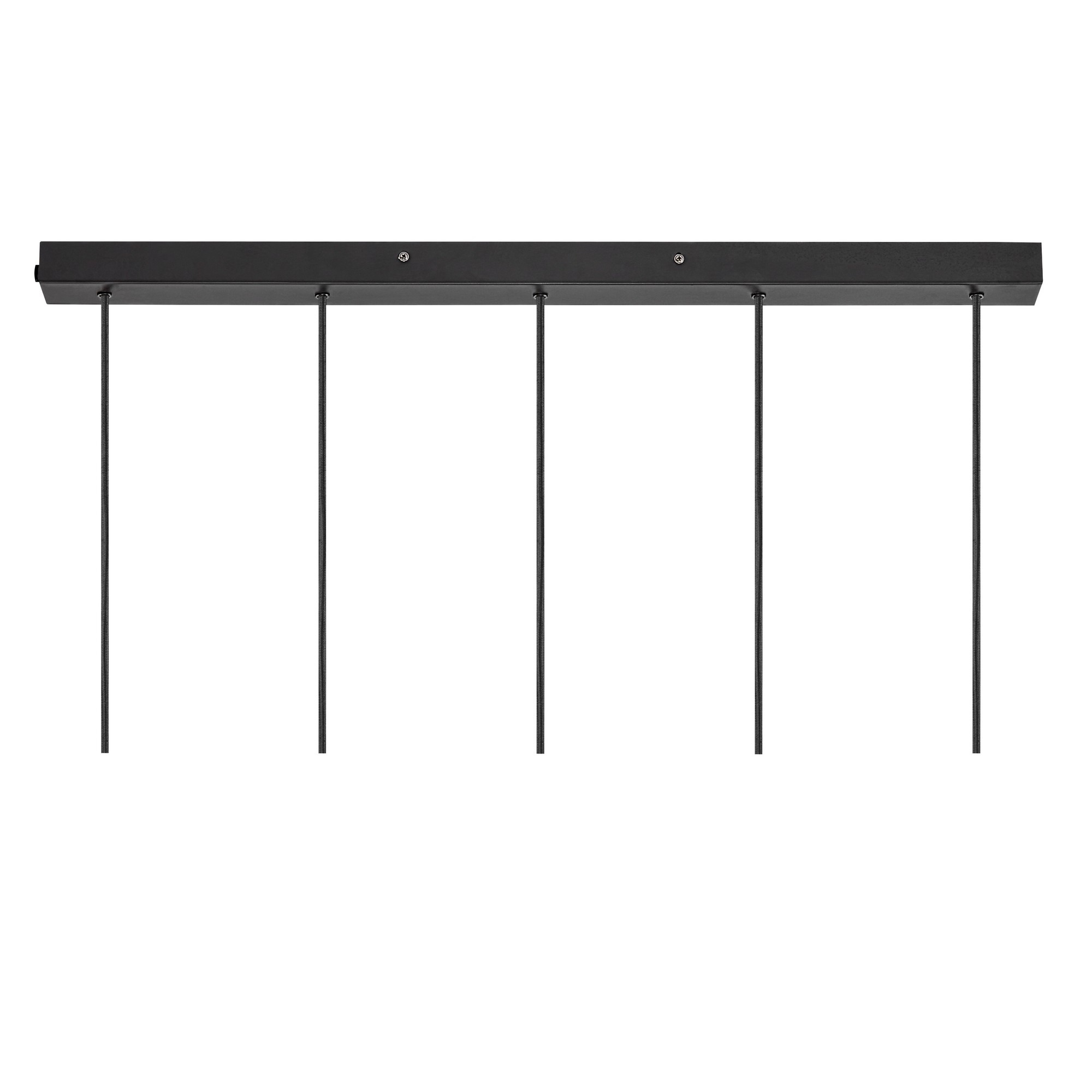 Suspension Tilo base métal en bande avec détail bois et cinq abat-jour épuré au design scandinave par Nordlux Suspension Tilo base métal en bande avec détail bois et cinq abat-jour épuré au design scandinave par Nordlux