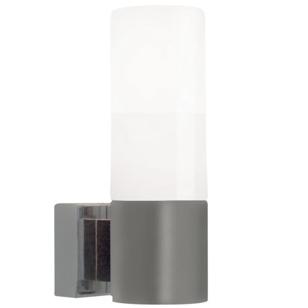 Applique murale Tangens cadre en acier brossé avec abat-jour en verre dépoli au design contemporain par Nordlux