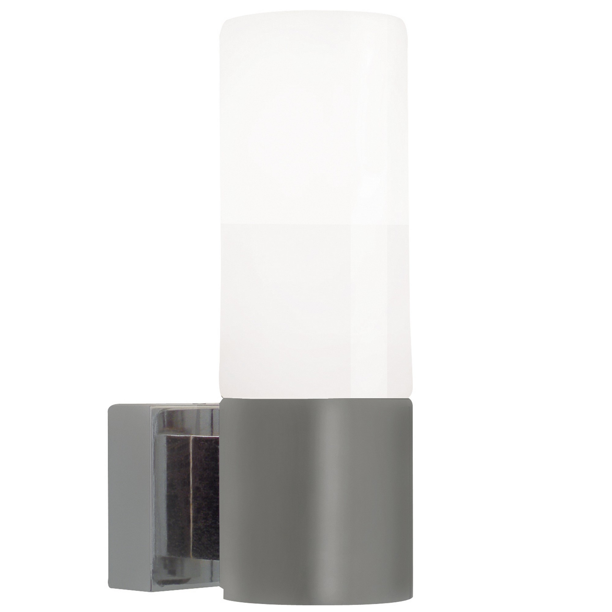 Applique murale Tangens cadre en acier brossé avec abat-jour en verre dépoli au design contemporain par Nordlux