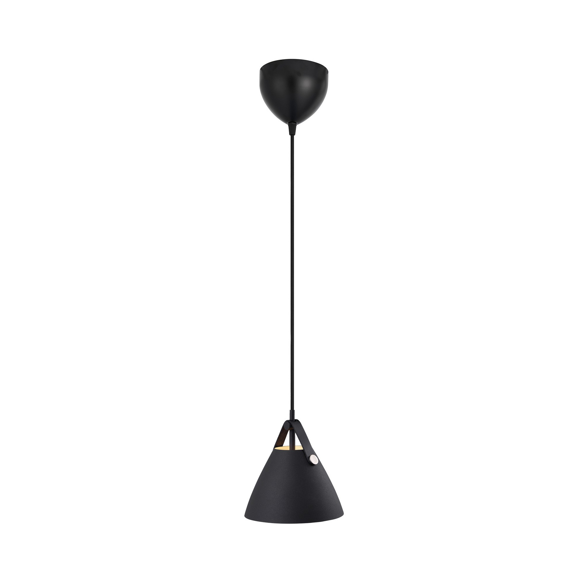 Suspension Strap base en métal avec lanière sur l'abat-jour au design industriel par Design for The People Suspension Strap base en métal avec lanière sur l'abat-jour au design industriel par Design for The People