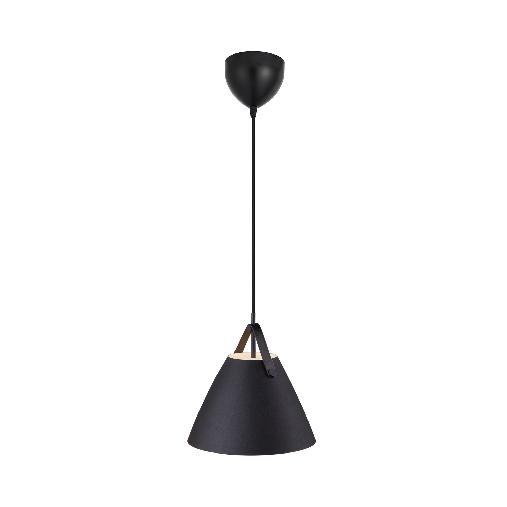 Suspension Strap base en métal avec lanière sur l'abat-jour au design industriel par Design for The People Suspension Strap base en métal avec lanière sur l'abat-jour au design industriel par Design for The People