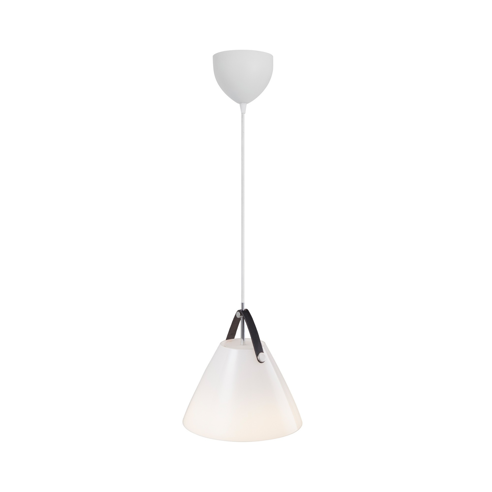 Suspension Strap base en métal avec lanière sur l'abat-jour au design industriel par Design for The People Suspension Strap base en métal avec lanière sur l'abat-jour au design industriel par Design for The People