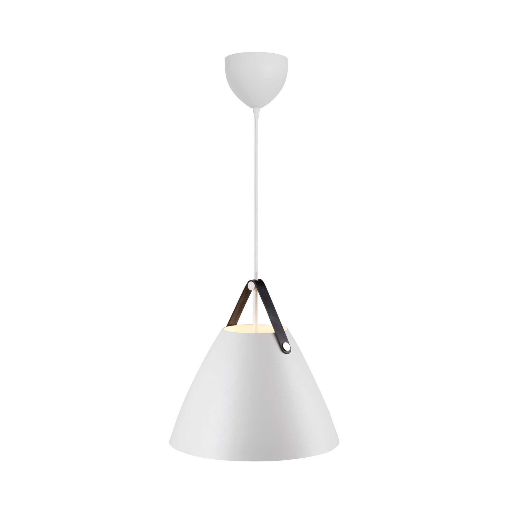 Suspension Strap base en métal avec lanière sur l'abat-jour au design industriel par Design for The People Suspension Strap base en métal avec lanière sur l'abat-jour au design industriel par Design for The People