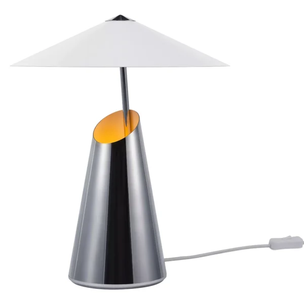 Lampe à poser Taido base conique avec abat-jour triangulaire au design contemporain par Design for the people