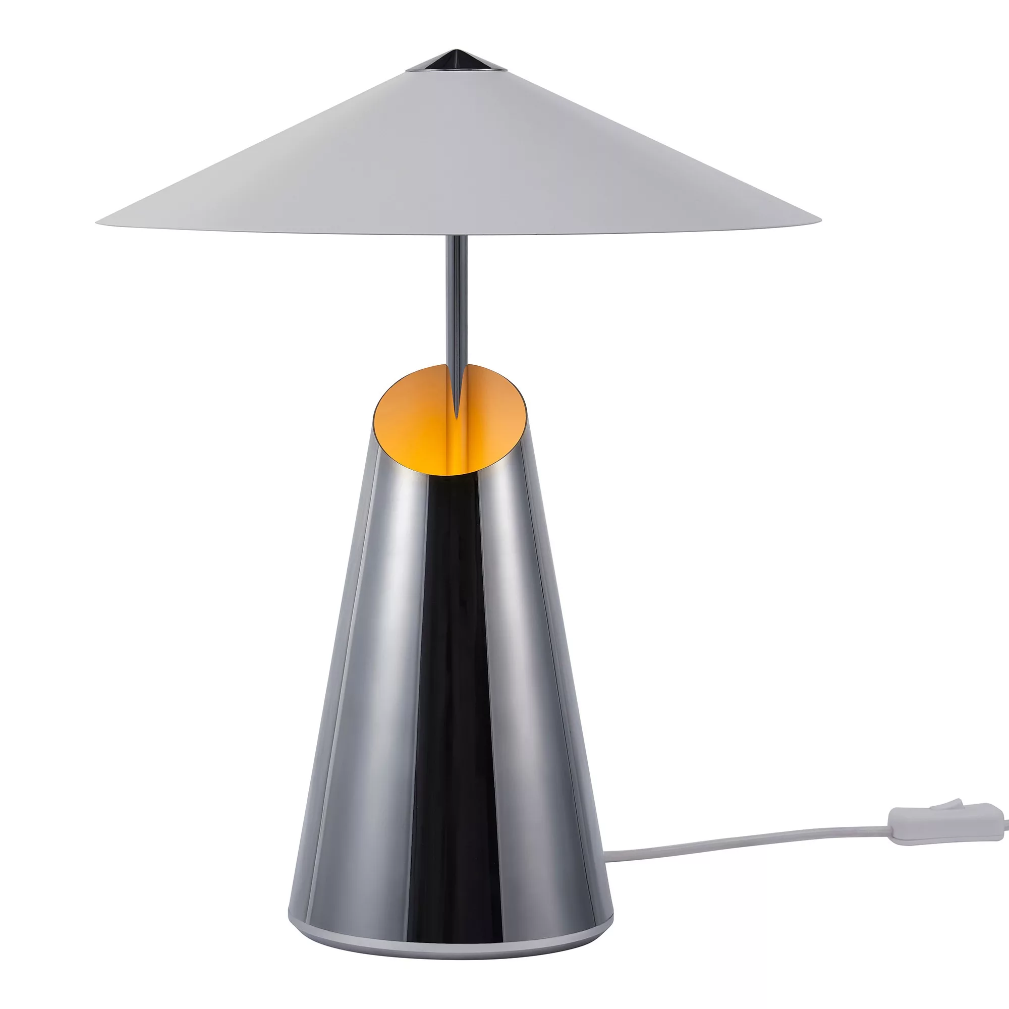 Lampe à poser Taido base conique avec abat-jour triangulaire au design contemporain par Design for the people