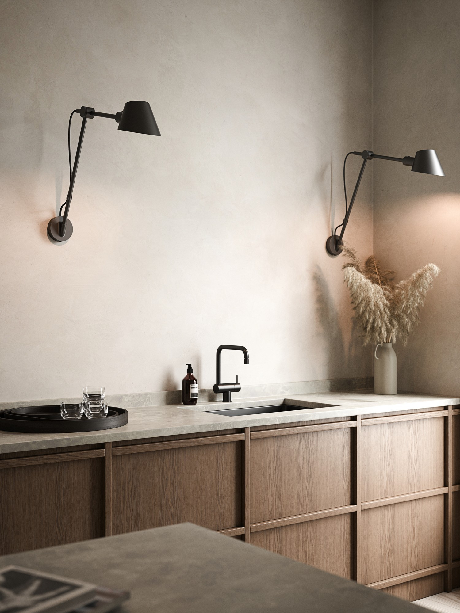 Applique murale Stay cadre en aluminium avec abat-jour angulaire au design contemporain par Design for The People Applique murale Stay cadre en aluminium avec abat-jour angulaire au design contemporain par Design for The People