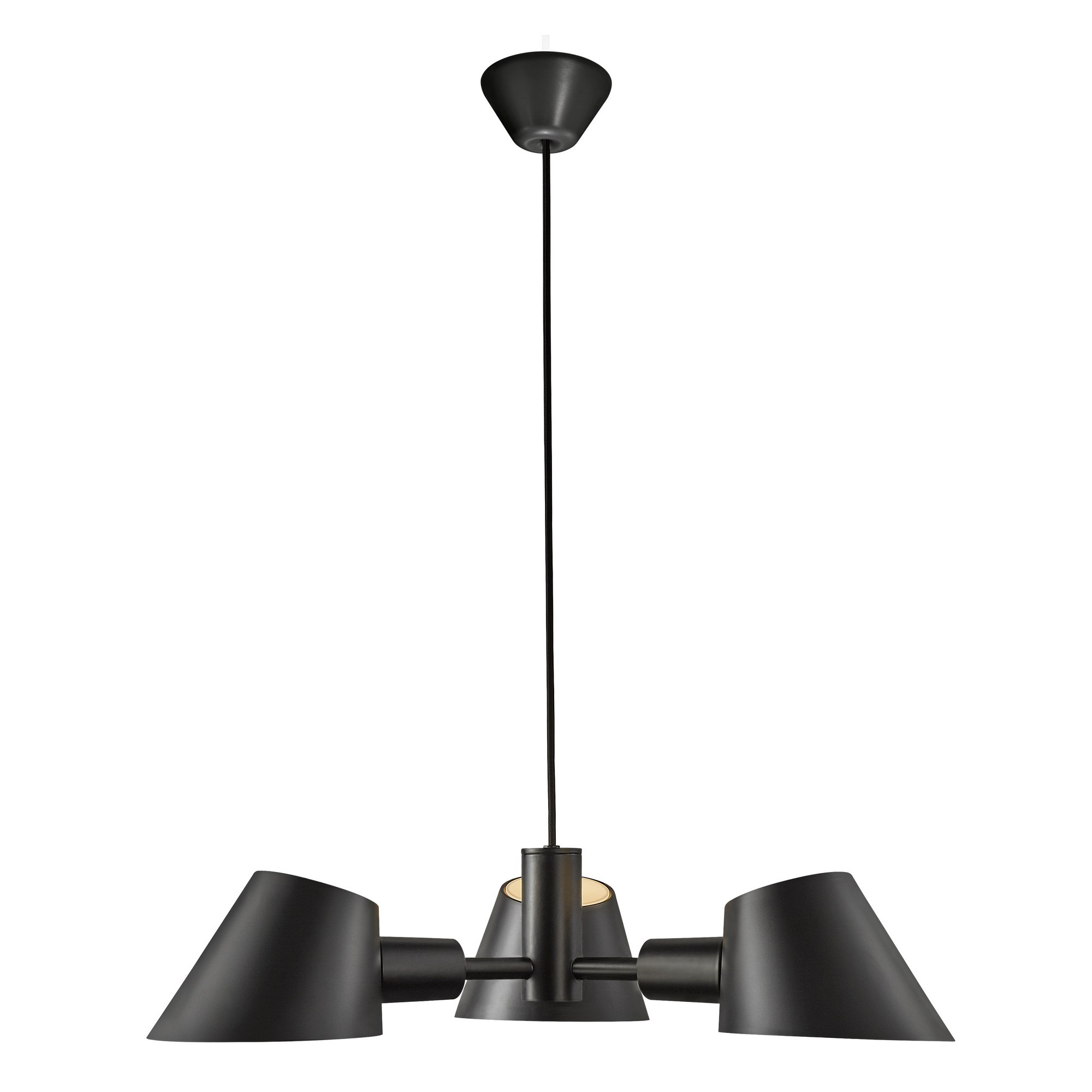 Suspension Stay cadre en aluminium avec 3 abat-jour en coupe oblique au design contemporain par Design for The People