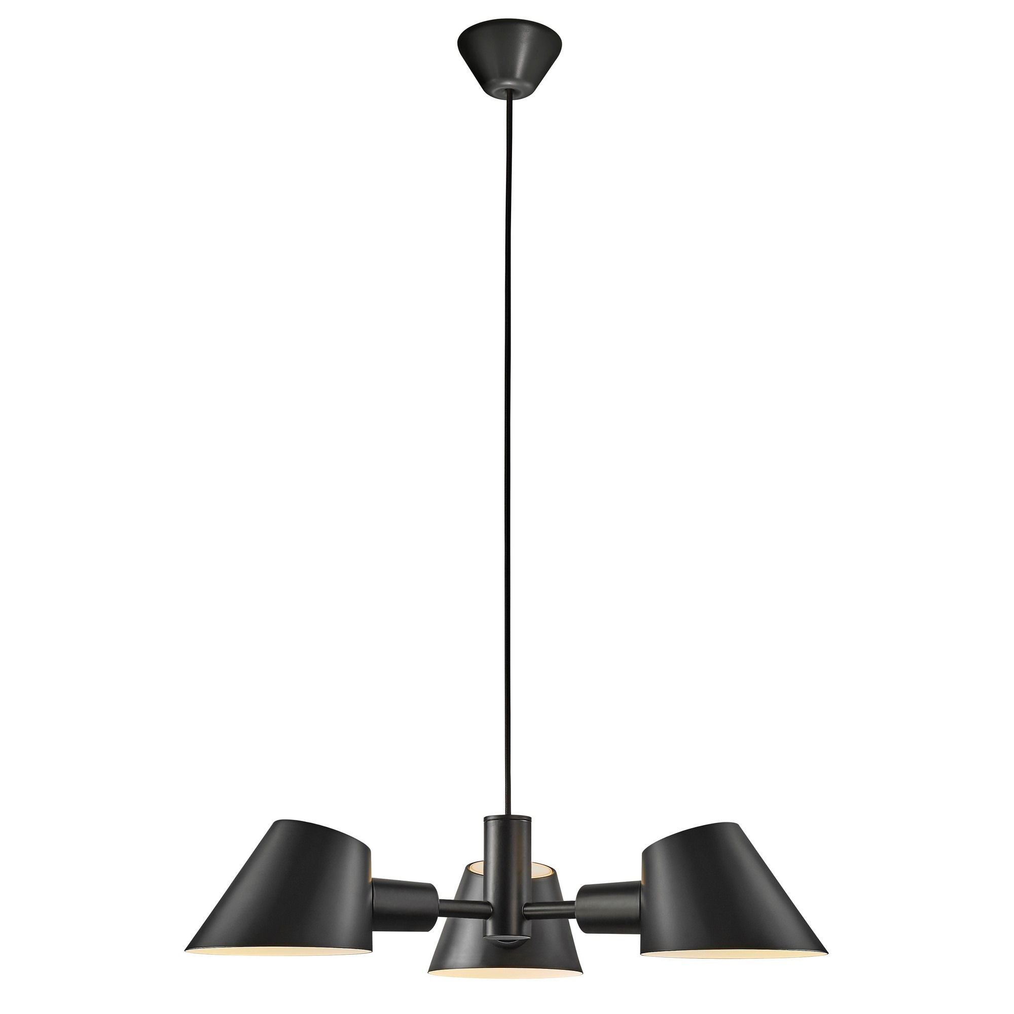 Suspension Stay cadre en aluminium avec 3 abat-jour en coupe oblique au design contemporain par Design for The People