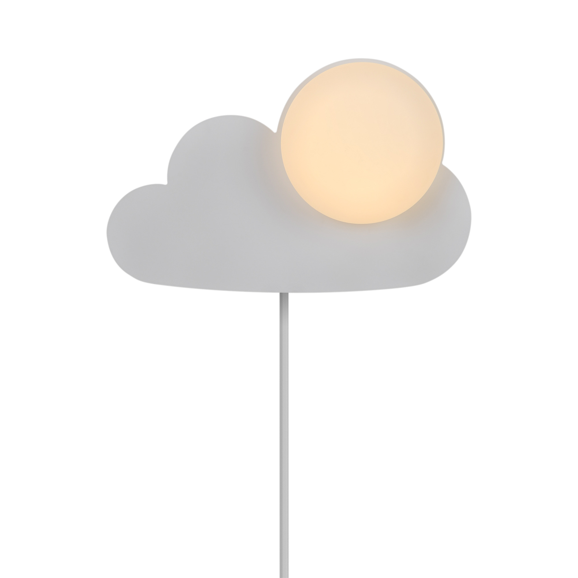 Applique murale Skyku cadre Plastique en forme de nuage avec abat-jour en verre opale au design contemporain par Nordlux