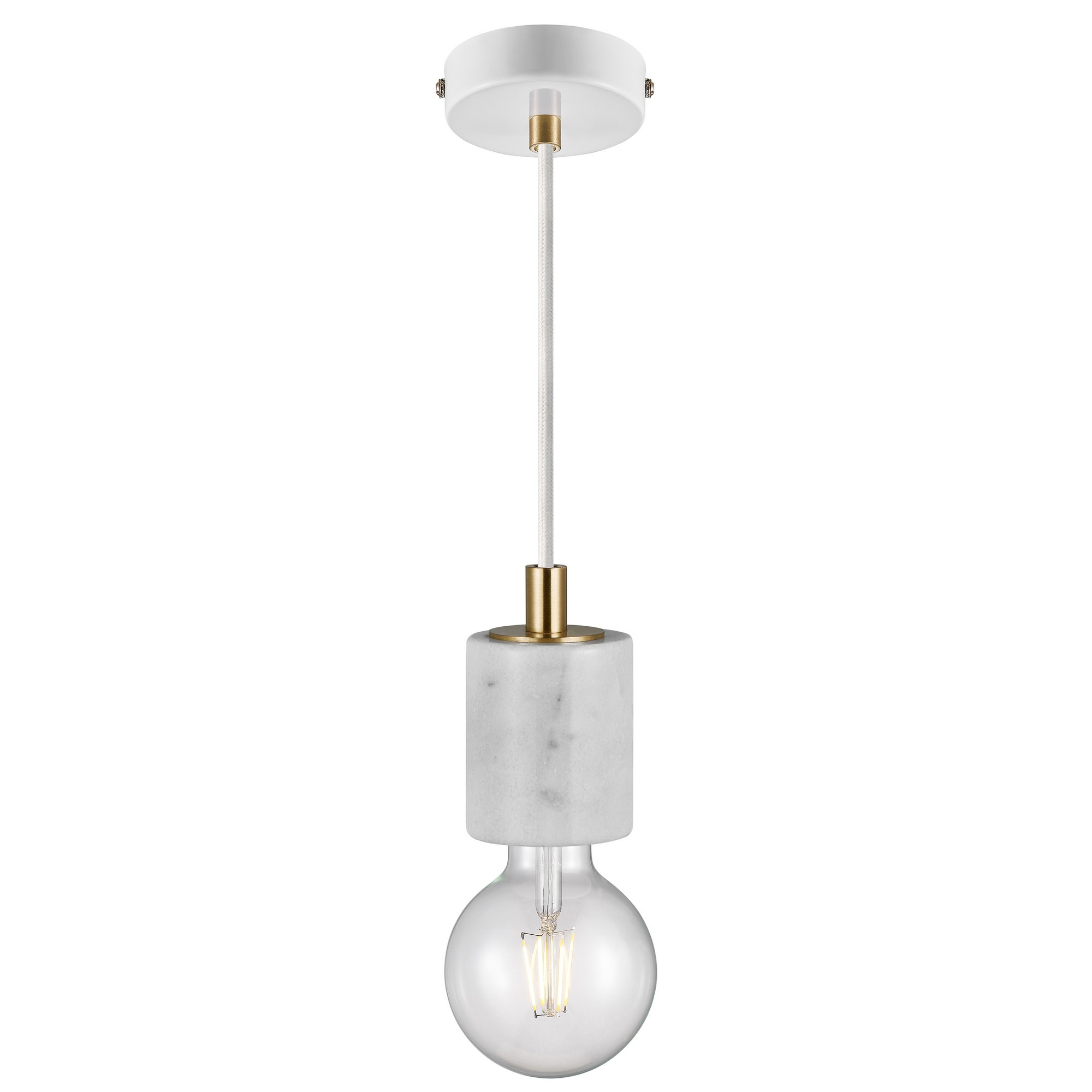 Suspension Siv cadre en marbre avec ampoule décorative au design scandinave par Nordlux Suspension Siv cadre en marbre avec ampoule décorative au design scandinave par Nordlux