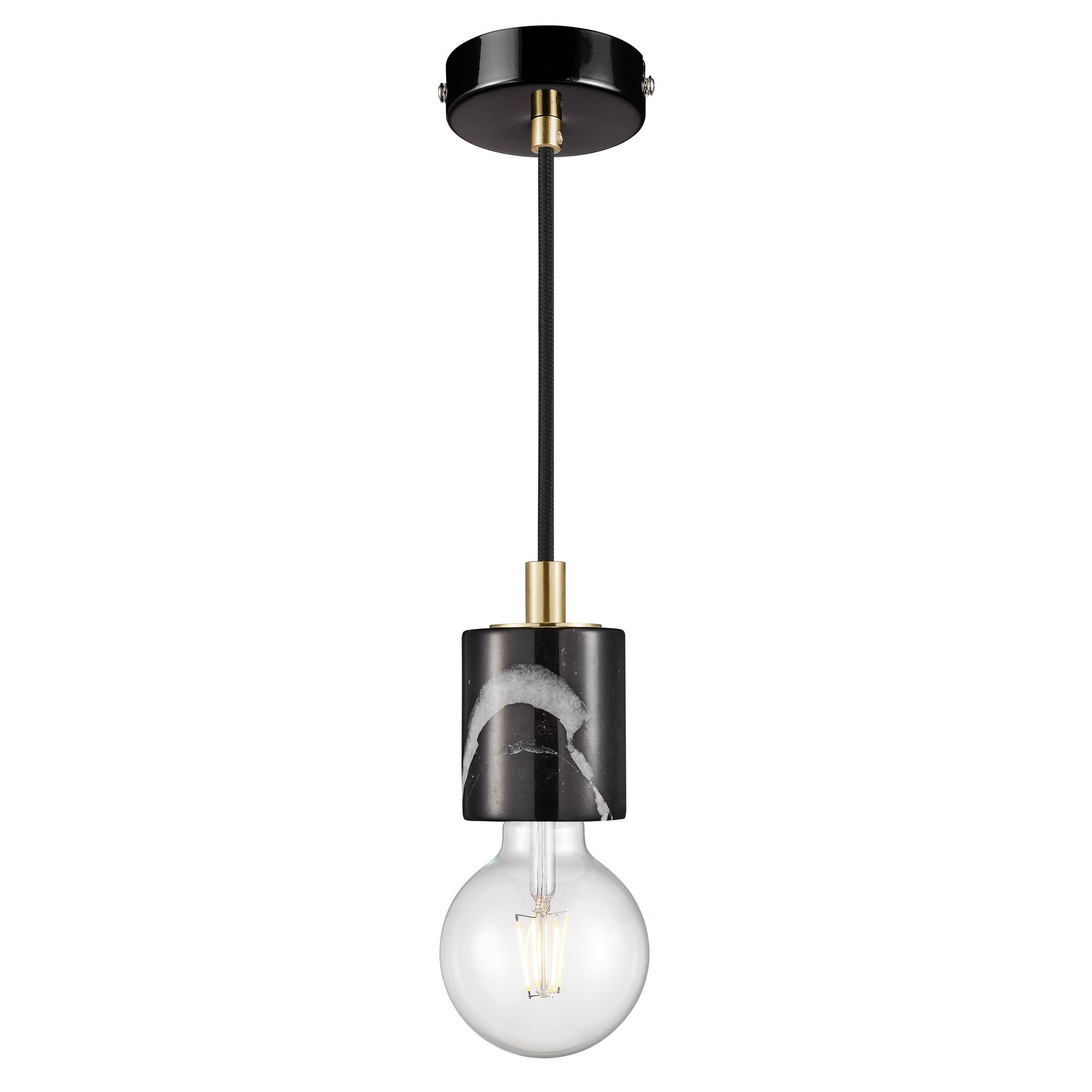 Suspension Siv cadre en marbre avec ampoule décorative au design scandinave par Nordlux Suspension Siv cadre en marbre avec ampoule décorative au design scandinave par Nordlux