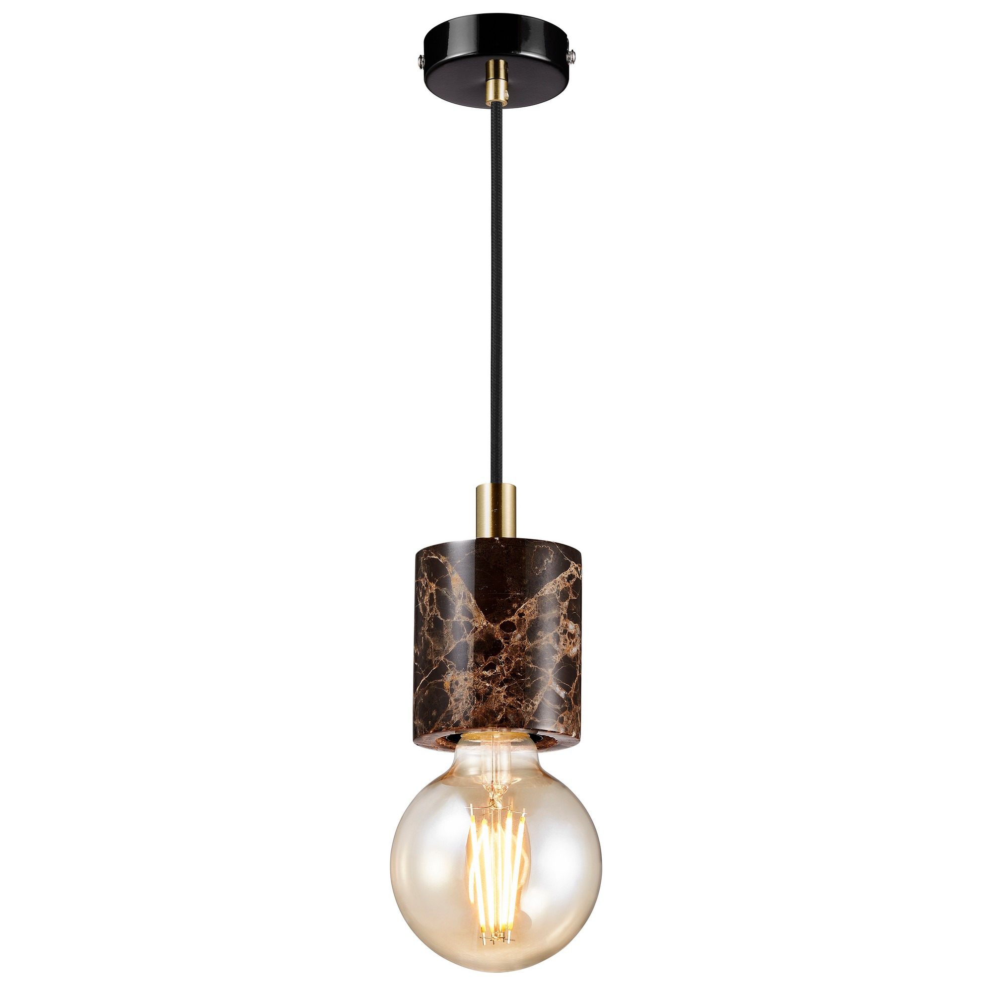 Suspension Siv cadre en marbre avec ampoule décorative au design scandinave par Nordlux Suspension Siv cadre en marbre avec ampoule décorative au design scandinave par Nordlux