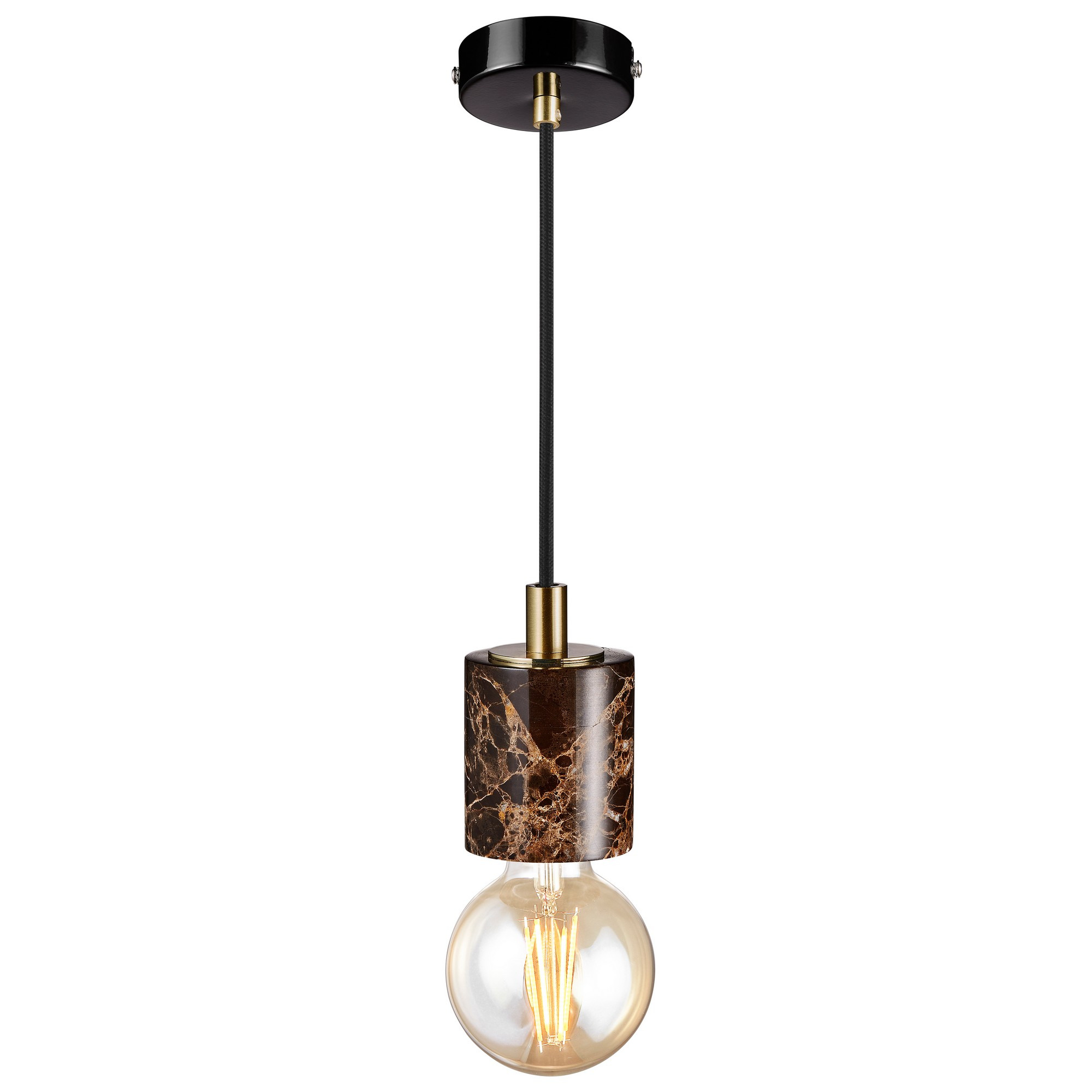 Suspension Siv cadre en marbre avec ampoule décorative au design scandinave par Nordlux Suspension Siv cadre en marbre avec ampoule décorative au design scandinave par Nordlux