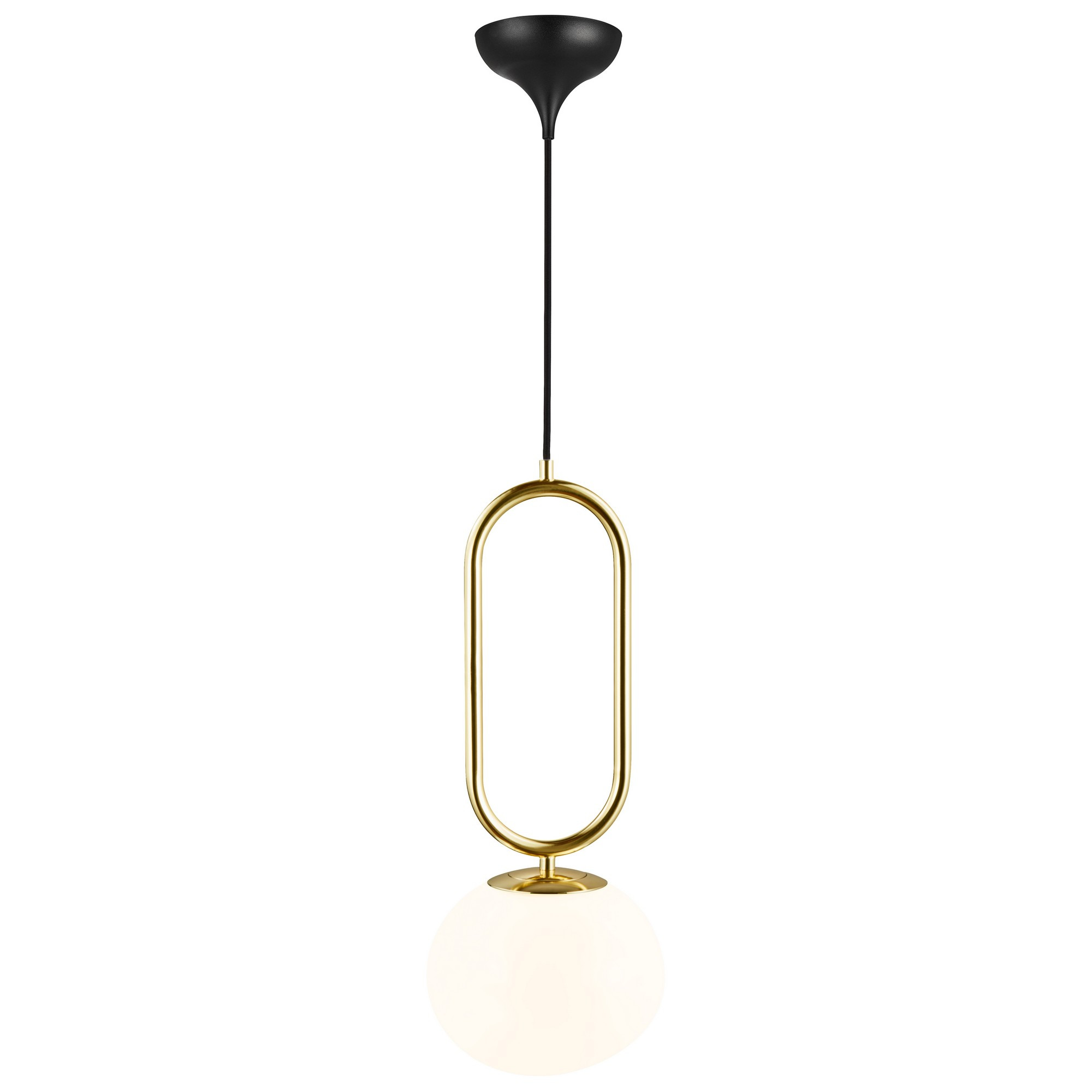 Suspension Shapes laiton avec abat-jour en verre asymétrique opale au design contemporain par Design for The People Suspension Shapes laiton avec abat-jour en verre asymétrique opale au design contemporain par Design for The People